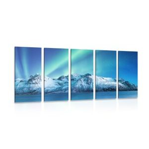 5-RÉSZES KÉP ARCTIC AURORA BOREALIS - BOLYGÓ- ÉS CSILLAGMINTÁS KÉPEK - KÉPEK