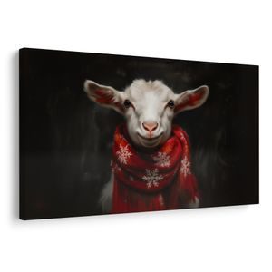 SLIKA BOŽIĆNA KOZA S ŠALOM - BOŽIĆNE I ZIMSKE SLIKE - SLIKE