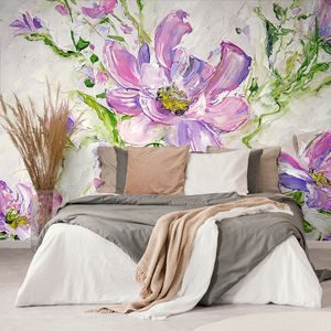 Samolepící tapeta malované letní květiny