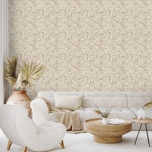 CARTA DA PARATI – MOTIVO ORNAMENTALE VINTAGE BEIGE - CARTA DA PARATI SCHEMA - CARTA DA PARATI