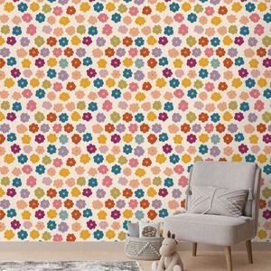 SAMOLEPÍCÍ FOTOTAPETA BAREVNÉ KVĚTINOVÉ POLE - PATTERNED WALLPAPERS - WALLPAPERS