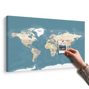 SLIKA NA PLUTI STILSKI VINTAGE ZEMLJEVID SVETA - SLIKE - 🔥 TOTALNA ODPRODAJA