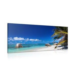 WANDBILD STRAND ANSE SOURCE - BILDER VON NATUR UND LANDSCHAFT - BILDER