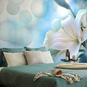 TAPETA CVIJET LJILJANA NA APSTRAKTNOJ POZADINI - TAPETE CVIJEĆE - TAPETE