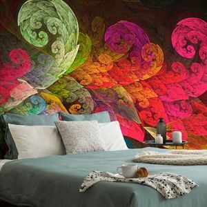 WALLPAPER ABSTRACT PASTEL LEAVES - ABSTRACT WALLPAPERS - WALLPAPERS