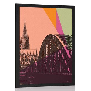 Plakat digitalna ilustracija grada Kölna