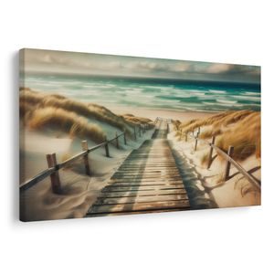 TABLOU DUNE DE NISIP ȘI ORIZONT MARIN - TABLOU MARE ȘI PLAJĂ - TABLOURI