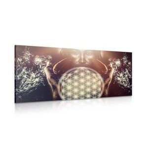CANVAS PRINT SECRET OF THE FLOWER OF LIFE - PICTURES OF ANGELS - PICTURES
