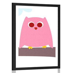 POSTER WITH MOUNT CUTE OWLS - ANIMALS - POSTERS