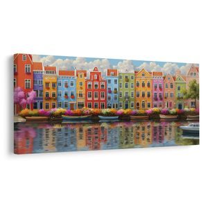 SLIKA ŠARENA ARHITEKTURA GRADA - ŠARENE KUĆE - SLIKE