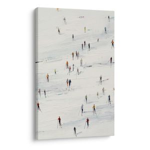 OBRAZ ZIMNÍ RADOVÁNKY NA SVAHU - VÁNOČNÍ A ZIMNÍ OBRAZY - PICTURES