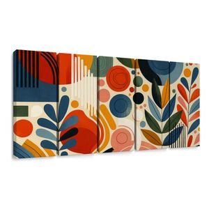 5-DÍLNÝ OBRAZ MODERNÍ ABSTRAKTNÍ TVARY - ABSTRACT PICTURES - PICTURES