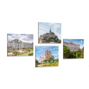 CANVAS PRINT SET CULTURAL MONUMENTS - SET OF PICTURES - PICTURES