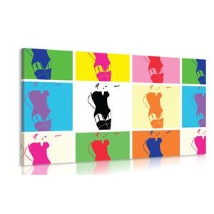 CANVAS PRINT POP ART WOMAN'S CHARM - POP ART PICTURES - PICTURES