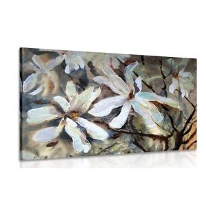 OBRAZ ROZKVETLÝ AKVARELOVÝ STROM - OBRAZY KVĚTŮ - OBRAZY