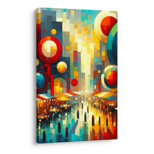 КАРТИНА НА ПЛАТНО – ГЕОМЕТРИЯ НА ГРАДА - АБСТРАКТНИ КАРТИНИ - КАРТИНИ