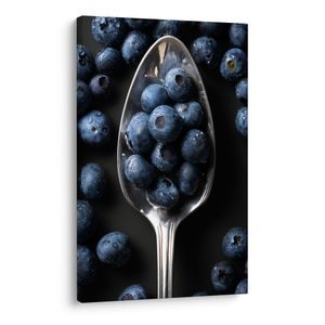 OBRAZ ČERSTVÉ BORŮVKY A LŽÍCE - PICTURES OF FOOD AND DRINKS - PICTURES