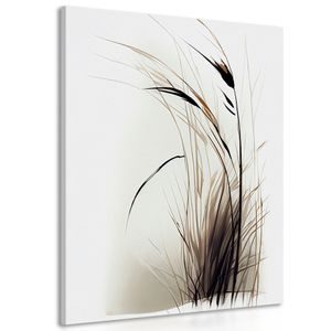 CANVAS PRINT MINIMALISTIC DRY GRASS - PICTURES OF TREES AND LEAVES - PICTURES