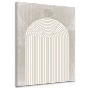 TABLOU CURCUBEU MODERN BEJ MID-CENTURY - TABLOURI ABSTRACTE - TABLOURI
