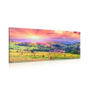 WANDBILD HEUHAUFEN IN DEN KARPATEN - BILDER VON NATUR UND LANDSCHAFT - BILDER
