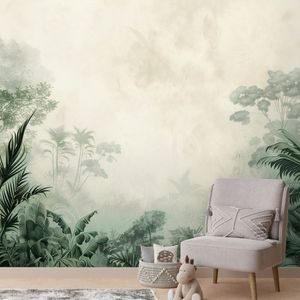 SAMOLEPÍCÍ TAPETA ZELENÁ DŽUNGLE V MLZE - WALLPAPERS JUNGLE - WALLPAPERS