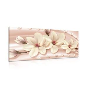 QUADRO LUSSUREGGIANTE MAGNOLIA CON PELE - QUADRI DI FIORI - QUADRI