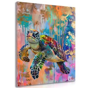 SLIKA ŽELVA V IMITACIJI UMETNIŠKE SLIKE - SLIKE - 🔥 TOTALNA ODPRODAJA