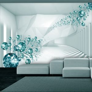 Self adhesive wallpaper blue diamonds