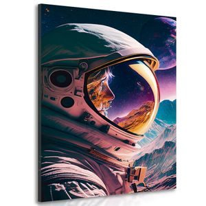 CANVAS PRINT MYSTERIOUS PROFILE OF A COSMONAUT - PICTURES OF ASTRONAUT - PICTURES