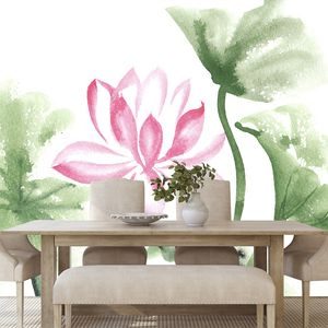 Tapeta akvarel lotosovega cveta