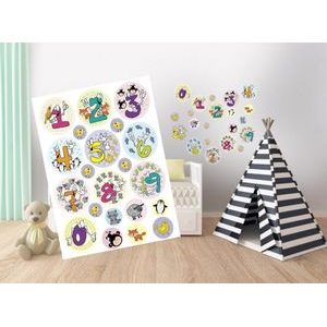 Decorative wall stickers merry numbers