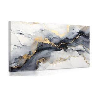 CANVAS PRINT GRAY MARBLE - MARBLE PICTURES - PICTURES