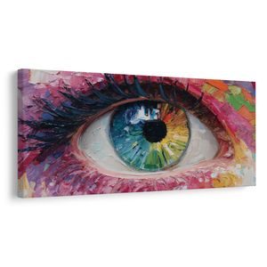 TABLEAU SUR TOILE – PALETTE D'ÉMOTIONS DANS L'ŒIL - PEINTURES ABSTRAITES - TABLEAUX