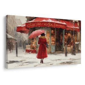 OBRAZ VÁNOČNÍ PROCHÁZKA MĚSTEM - VÁNOČNÍ A ZIMNÍ OBRAZY - OBRAZY