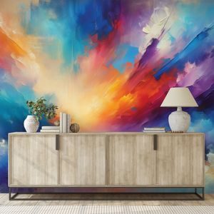 PAPIER PEINT – CIEL ABSTRAIT ARC-EN-CIEL - PAPIERS PEINTS ABSTRAITS - PAPIERS PEINTS PANORAMIQUES