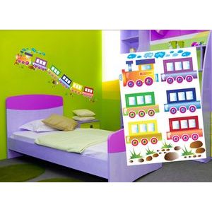 DECORATIVE WALL STICKERS TRAIN - FOR CHILDREN - STICKERS