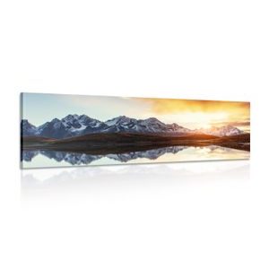 CANVAS PRINT WONDERFUL SUNSET IN THE MOUNTAINS - PICTURES OF NATURE AND LANDSCAPE - PICTURES