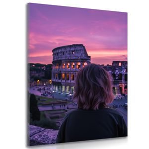 TABLOU FEMEIE CU VEDERE LA COLOSSEUM - DOVIDO CHALLENGE - TABLOURI