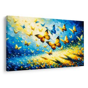 OBRAZ MOTÝLÍ TANEC V MODREJ - OBRAZY MOTÝLE - OBRAZY