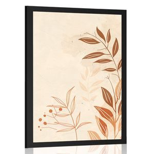 POSTER – FOGLIE MINIMALISTE PEACH FUZZ - ALBERI E FOGLIE - POSTER