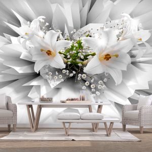 Tapeta samoprzylepna futurystyczna lilia - Kwiatowy Eksplozja