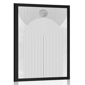 POSTER CURCUBEU MODERN GRI MID-CENTURY - MOTIVE DIN ATELIERUL NOSTRU - POSTERE