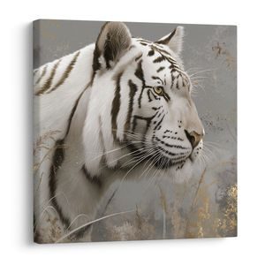 QUADRO SU TELA – MAESTOSA TIGRE NELLA NATURA - QUADRI DI LEONE E TIGRE - STAMPE E QUADRI