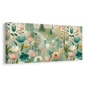 TABLOU FLORI DE PRIMĂVARĂ PE CĂRARE FORESTIERĂ - TABLOU FLORI - TABLOURI