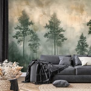 PAPIER PEINT – HORIZON FORESTIER EMBRUMÉ - PAPIER PEINT FORÊT - PAPIERS PEINTS PANORAMIQUES