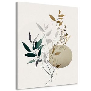 CANVAS PRINT PLANTS IN BOHO STYLE - PICTURES OF TREES AND LEAVES - PICTURES