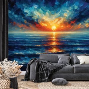 FOTOTAPETA DRAMATICKÝ ZÁPAD SLUNCE NAD OCEÁNEM - TAPETY VÝCHOD A ZÁPAD SLUNCE - TAPETY