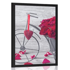 POSTER BICYCLE FULL OF ROSES - VASES - POSTERS