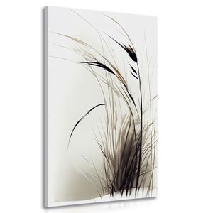 WANDBILD TROCKENES GRAS MIT HAUCH VON MINIMALISMUS - BILDER VON GRASHALMEN - BILDER
