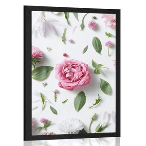 POSTER ZARTES STILLLEBEN MIT BLUMEN - BLUMEN - POSTER